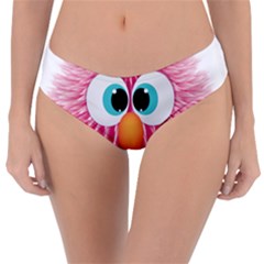 Bird Fluffy Animal Cute Feather Pink Reversible Classic Bikini Bottoms by Sudhe