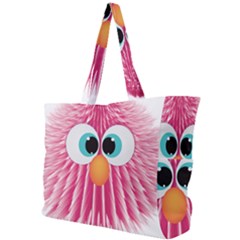 Bird Fluffy Animal Cute Feather Pink Simple Shoulder Bag by Sudhe