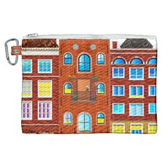 Town Buildings Old Brick Building Canvas Cosmetic Bag (xl) by Sudhe