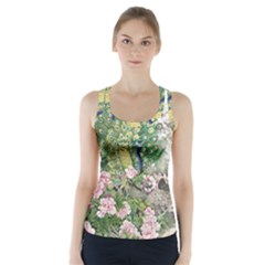 Peafowl Peacock Feather Beautiful Racer Back Sports Top by Sudhe