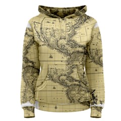 Map Vintage Old Ancient Antique Women s Pullover Hoodie by Sudhe