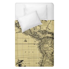 Map Vintage Old Ancient Antique Duvet Cover Double Side (single Size) by Sudhe