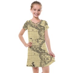 Map Vintage Old Ancient Antique Kids  Cross Web Dress