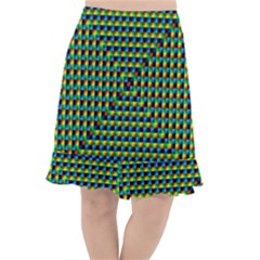 Kaleidoscope Art Unique Design Fishtail Chiffon Skirt by Wegoenart