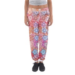 Art Beautiful Flowers Flames Generative Art Women s Jogger Sweatpants by Wegoenart