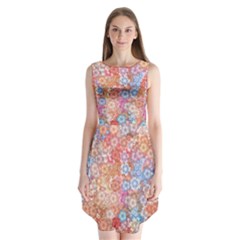 Art Beautiful Flowers Flames Generative Art Sleeveless Chiffon Dress  