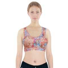 Art Beautiful Flowers Flames Generative Art Sports Bra With Pocket by Wegoenart