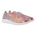 Art Beautiful Flowers Flames Generative Art Women s Slip On Sneakers View3