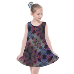 Abstract Animated Ornament Background Fractal Art Kids  Summer Dress by Wegoenart