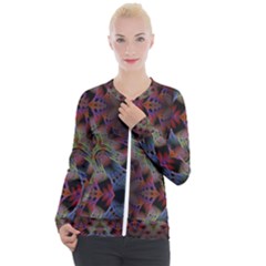 Abstract Animated Ornament Background Fractal Art Casual Zip Up Jacket