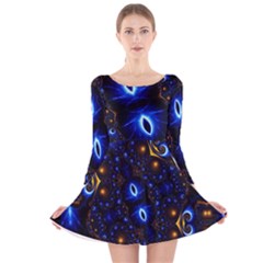 Fun Photo Amazing Art Kaleidoscope Mosaic Long Sleeve Velvet Skater Dress by Wegoenart