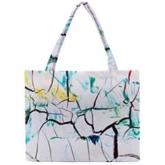 White And Multicolored Illustration Mini Tote Bag by Wegoenart