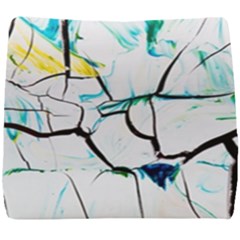 White And Multicolored Illustration Seat Cushion by Wegoenart