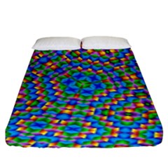 Abstract Background Futuristic Handcraft Fitted Sheet (king Size) by Wegoenart