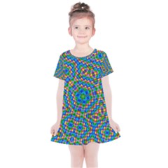 Abstract Background Futuristic Handcraft Kids  Simple Cotton Dress