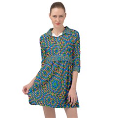 Abstract Background Futuristic Handcraft Mini Skater Shirt Dress