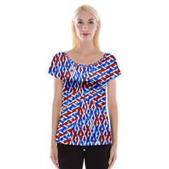 Art Unique Design Kaleidoscope Cap Sleeve Top by Wegoenart