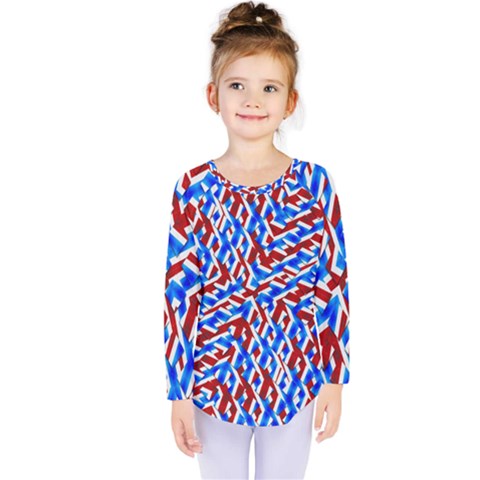 Art Unique Design Kaleidoscope Kids  Long Sleeve Tee by Wegoenart