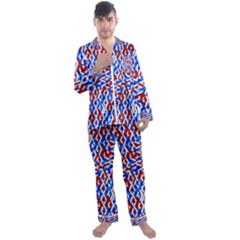 Art Unique Design Kaleidoscope Men s Satin Pajamas Long Pants Set