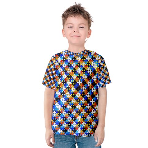 Kaleidoscope Art Unique Design Kids  Cotton Tee by Wegoenart