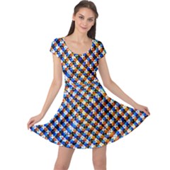 Kaleidoscope Art Unique Design Cap Sleeve Dress by Wegoenart