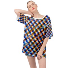 Kaleidoscope Art Unique Design Oversized Chiffon Top