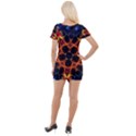 Kaleidoscope Art Unique Design Short Sleeve Asymmetric Mini Dress View2