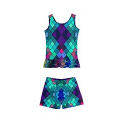 Abstract Art Background Design Kids  Boyleg Swimsuit