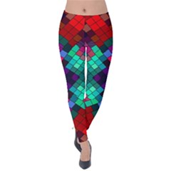 Abstract Art Background Design Velvet Leggings