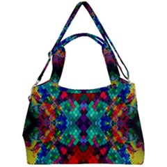 Abstract Art Background Design Double Compartment Shoulder Bag by Wegoenart