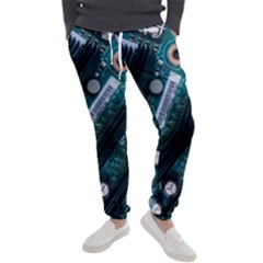 Green And Black Computer Motherboard Men s Jogger Sweatpants