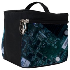 Green And Black Computer Motherboard Make Up Travel Bag (big) by Wegoenart