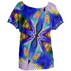 Art Kaleidoscope Meditation Mosaic Women s Oversized Tee by Wegoenart