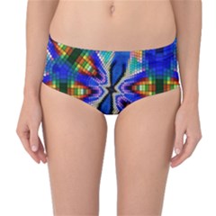 Art Kaleidoscope Meditation Mosaic Mid-waist Bikini Bottoms by Wegoenart