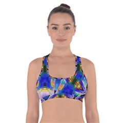 Art Kaleidoscope Meditation Mosaic Cross Back Sports Bra by Wegoenart