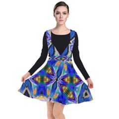 Art Kaleidoscope Meditation Mosaic Plunge Pinafore Dress by Wegoenart