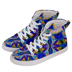 Art Kaleidoscope Meditation Mosaic Men s Hi-top Skate Sneakers by Wegoenart