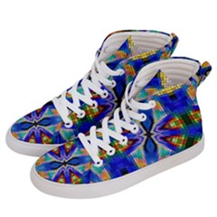 Art Kaleidoscope Meditation Mosaic Women s Hi-top Skate Sneakers by Wegoenart