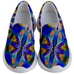 Art Kaleidoscope Meditation Mosaic Kids  Lightweight Slip Ons by Wegoenart