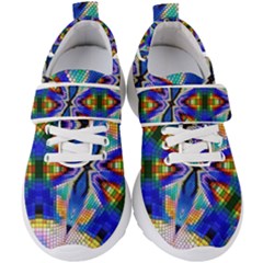 Art Kaleidoscope Meditation Mosaic Kids  Velcro Strap Shoes by Wegoenart