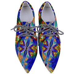 Art Kaleidoscope Meditation Mosaic Pointed Oxford Shoes