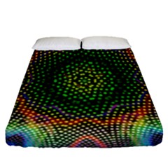 Kaleidoscope Art Unique Design Fitted Sheet (queen Size) by Wegoenart