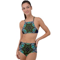 Abstract Art Background Flames High Waist Tankini Set by Wegoenart