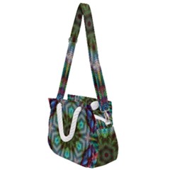 Abstract Art Background Flames Rope Handles Shoulder Strap Bag