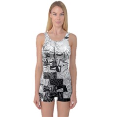 Broken Tree Generative Art Justifyyourlove One Piece Boyleg Swimsuit by Wegoenart