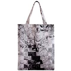 Broken Tree Generative Art Justifyyourlove Zipper Classic Tote Bag by Wegoenart