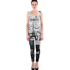 Broken Tree Generative Art Justifyyourlove One Piece Catsuit by Wegoenart