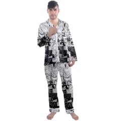 Broken Tree Generative Art Justifyyourlove Men s Satin Pajamas Long Pants Set by Wegoenart