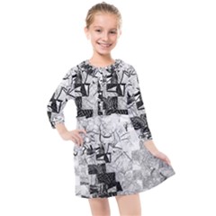 Broken Tree Generative Art Justifyyourlove Kids  Quarter Sleeve Shirt Dress by Wegoenart