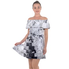 Broken Tree Generative Art Justifyyourlove Off Shoulder Velour Dress by Wegoenart